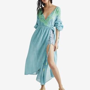 Free People Blue Midi Dress